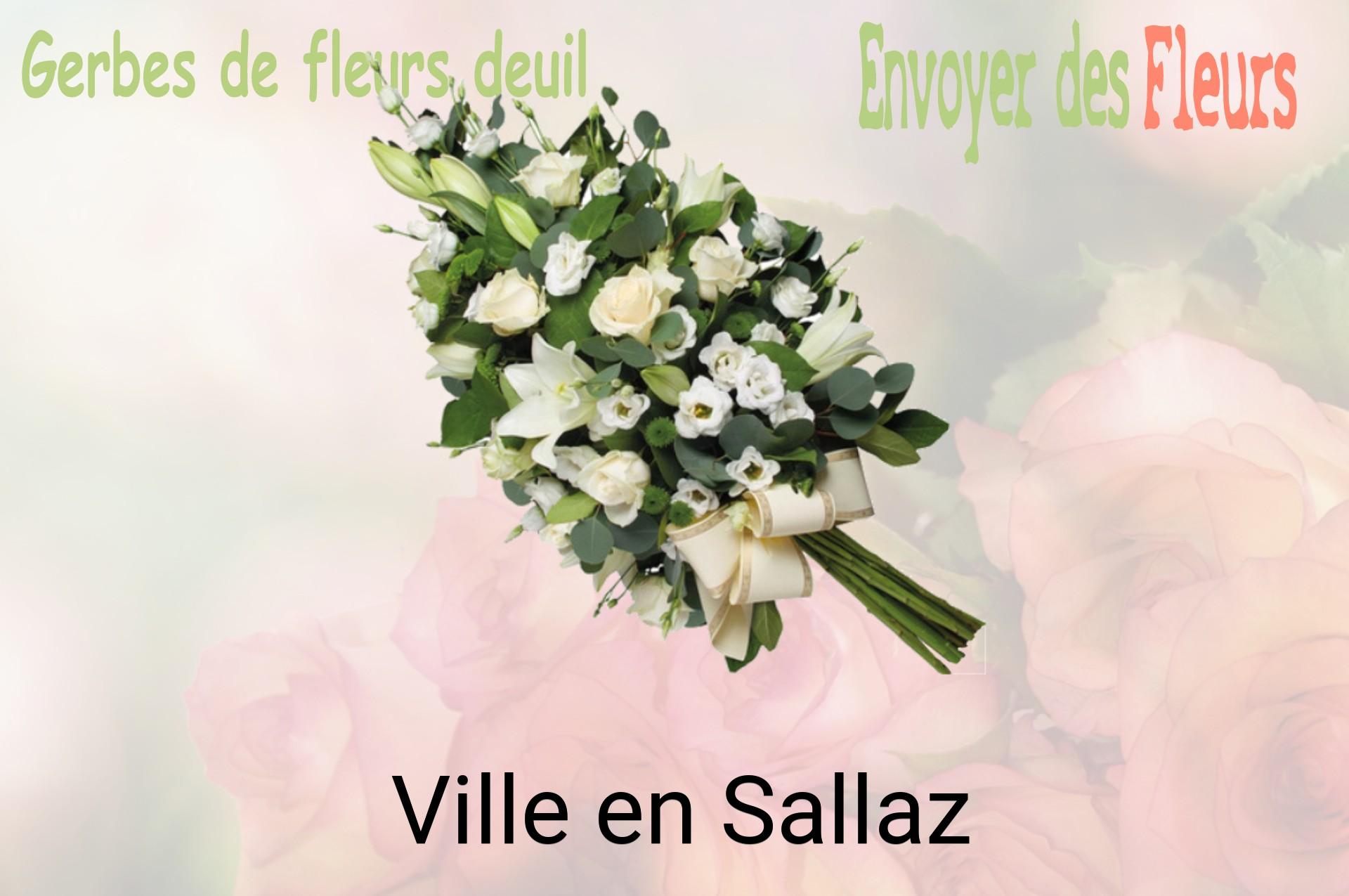 Gerbe de fleurs de deuil livrée à Ville-en-Sallaz
